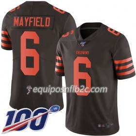 Camiseta Hombre NFL Cleveland Browns Baker Mayfield 6 Nike Marrón 100th